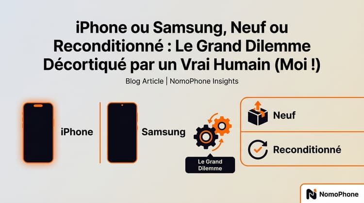 iPhone ou Samsung, Neuf ou Reconditionné : Le Grand Dilemme Décortiqué par un Vrai Humain (Moi !)