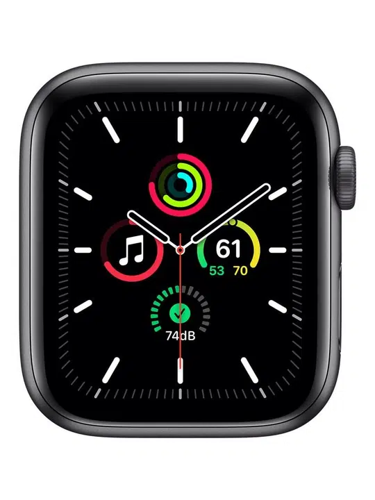 Apple Watch Series SE 1 (2020) GPS 44 mm - Aluminium Gris sidéral - Bracelet sport Noir – photo 1 sur 2